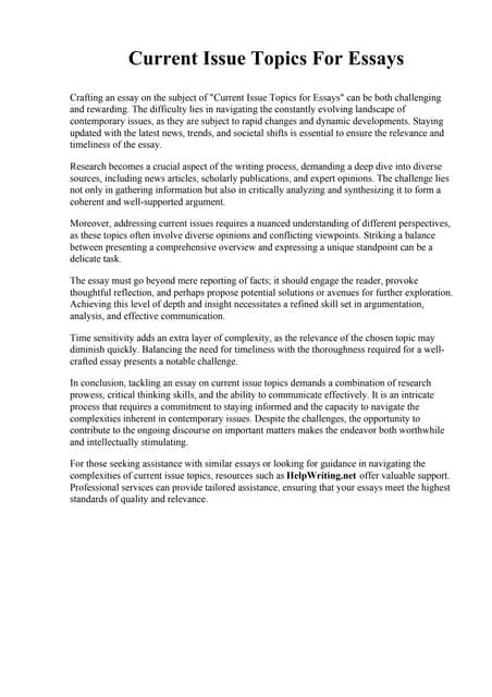 topic essay|essays on current topics.